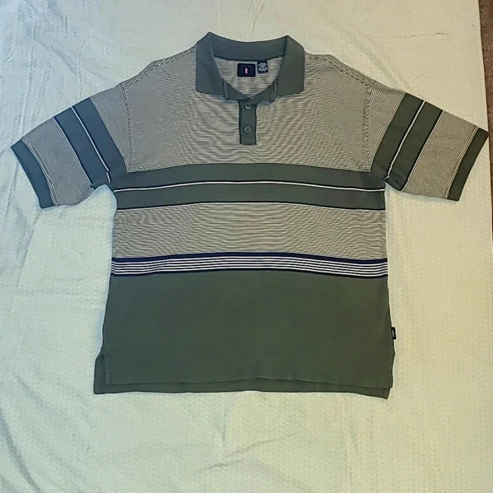 Vintage Levi's green polo made in usa 90's retro LOT E20
